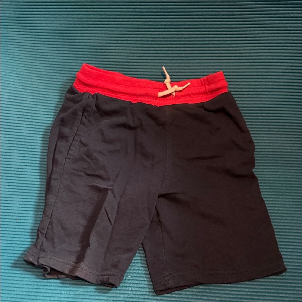 H&M Kids Black Shorts with Red Waistband
